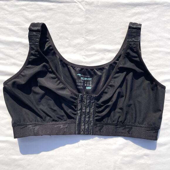 Marena Recovery Compression Adjustable Post Surgical Bra 5052 Black 50 52 - Picture 1 of 3